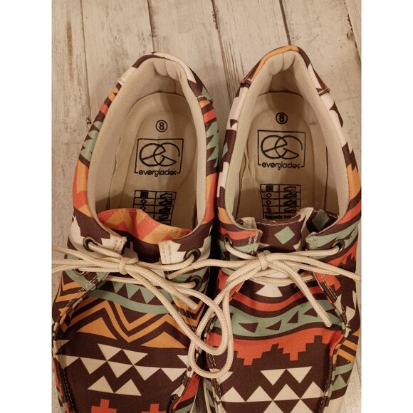 EVERGLADES Boat Shoes S My Women's Size 8 Loafers Slip-On Souhwestern Aztec - Picture 6 of 10